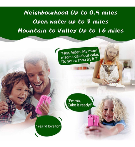 . Walkie Talkie Set 2 Radio For Niños Con Alcance 8km