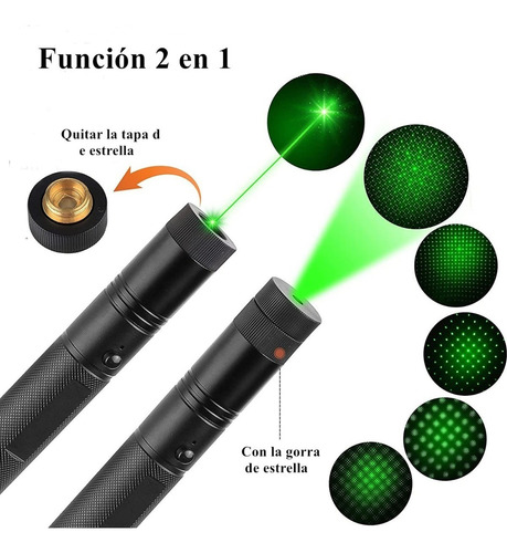 Puntero Láser Verde Proyector Carga Usb Recargable 9000mw