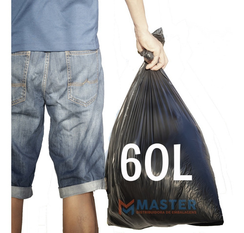 Imagem 3 de 5 de Saco De Lixo 60 Litros Intermediário 100 Unidades