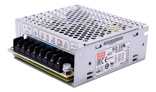 Fonte Alimentação 50w 4saídas 5v +-12v 24v Rq-50d Mean Well