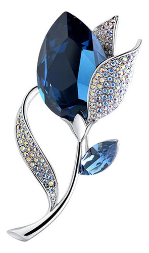 2 Broche De Flor Pin Joyería De Moda Aleación Para Azul