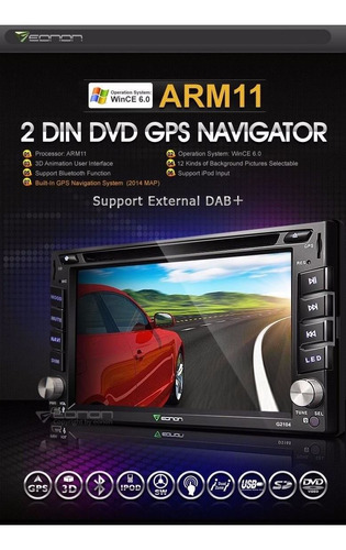 Eonon - Radio Carro Pantalla 6.2 PuLG. Repr. Dvd 2 Din - Gps