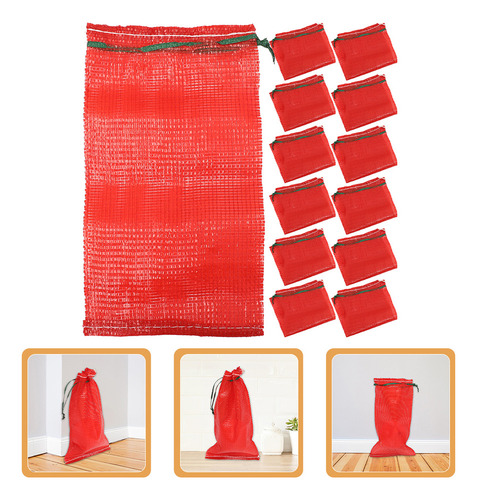 Bolsas De Cebolla De Malla Con Cordón Reutilizables, 50 Piez