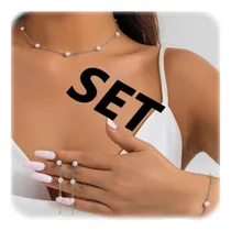 Comprar Juego De Aretes Largos De Perlas Para Mujer Aretes Colgantes