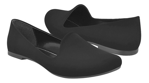 Flats Casuales Stylo Para Mujer Suede Negro 1798