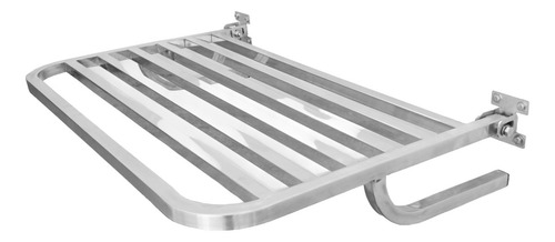 Kit 2 Banco Articulado Banho Inox 304 Polido 70x45 Nbr9050 Cor Prateado