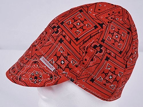 Gorra De Soldadura Reversible Comeaux Caps Bandana Roja Tama