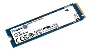 Disco Solido Kingston Ssd 1tb Nvme Pcie 4.0 M.2 Snv2s/1000g Color Azul