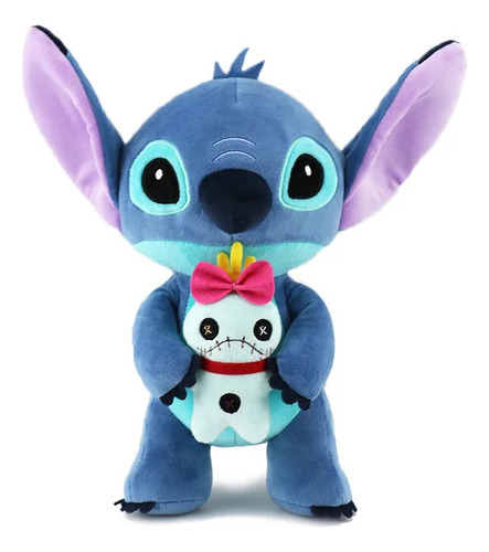 Peluche Stitch,  Gran Calidad, 25 Cm. Con Muñeco Scrump