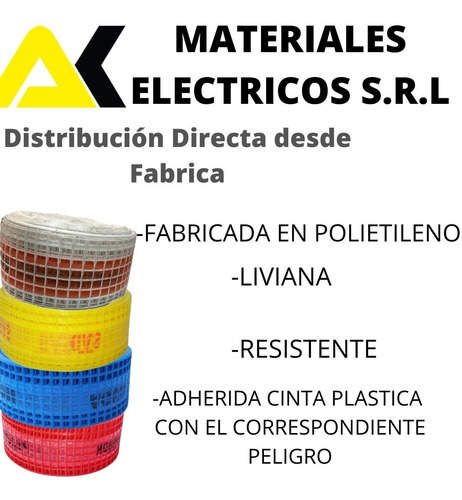 Imagen 4 de 5 de Malla De Advertencia Subterranea Rollo 15cm X 50mts