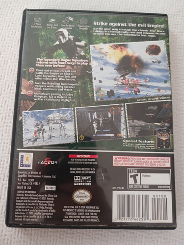 Star Wars Rebel Strike Rogue Squadron 3 Americano Gamecube (Usado)