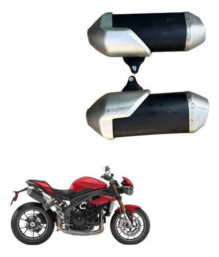 Par Ponteira Escapamento Triumph Speed Triple 1050 Original (Usado)