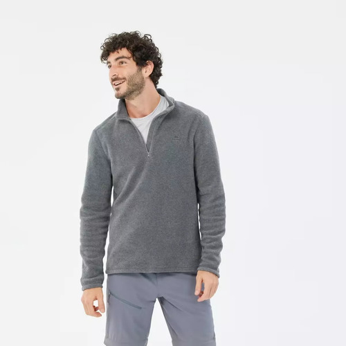 Buzo Quechua Fleece Mh100 Polar Hombre Medio Cierre