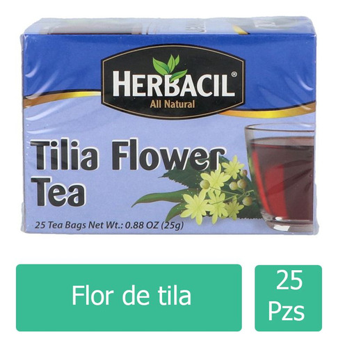 Herbacil Té De Tila Caja Con 25 Saquitos De 1 G Cada Uno