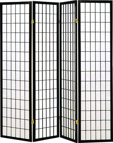 Coaster Muebles  El Hogar Oriental Shoji 4 Panel Plegable
