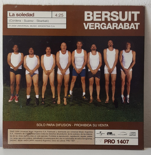 Bersuit Vergarabat La Soledad Cd Difusión Single (Usado)
