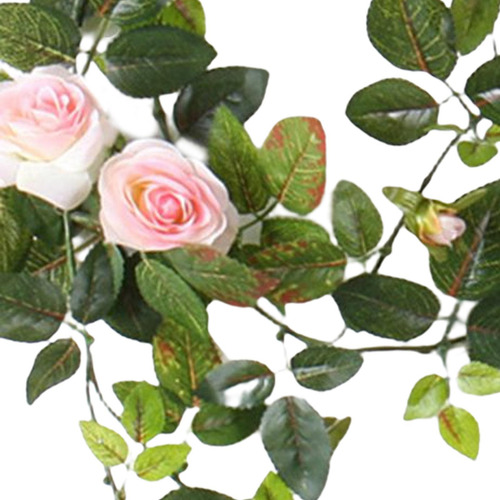 Enredaderas De Rosas Artificiales, Rosas De Seda, Rosa Claro