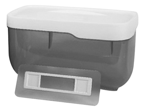 Caja De Pañuelos Autoadhesiva Para El Baño, Soporte Gris L