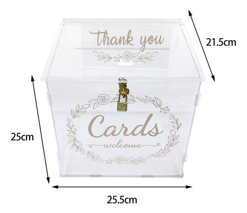 Caja Para Tarjetas De Boda Con Cerradura Compatible Con Baby