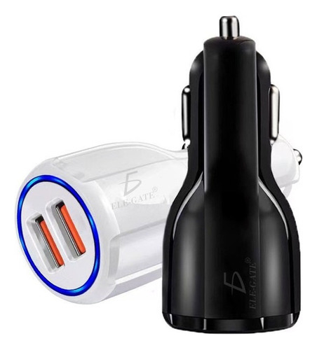 Turbo Cargador Para Auto Carga Rapida Qc 3.0 2 Puertos Usb