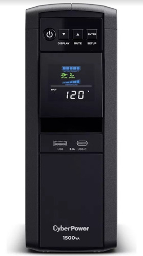 No Break Ups New Cyberpower Pfc 1500va 110v Lcd Negro Negro (Reacondicionado)