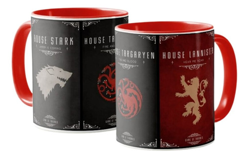 Mug Game Of Thrones Escudos  Taza Ceramica 11 Onz