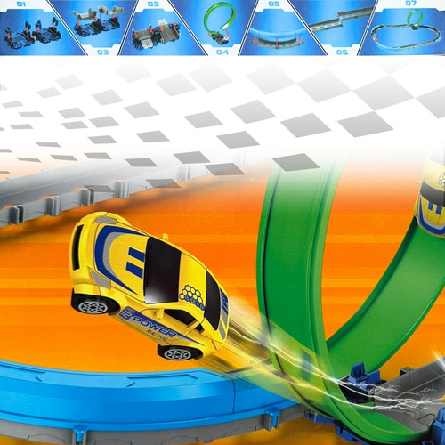 Brinquedo Pista De Corrida Com Trilho Loop 360 E Carrinho