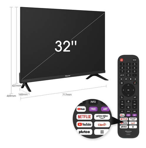 Smart Tv Led 32 Hd 32a42h - Hisense