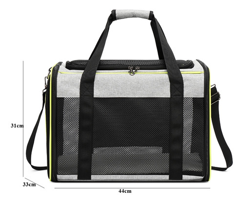 Bolsa Transporte Cães Gatos Pet Com Rodinhas Viagens Passeio Cor Escura