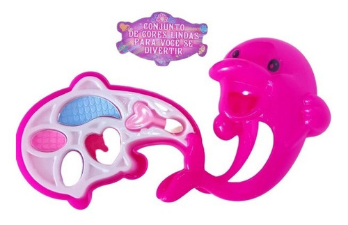 Imagem 3 de 3 de Kit Infantil Maquiagem Com Maleta Rosa Esmalte Batom Escova