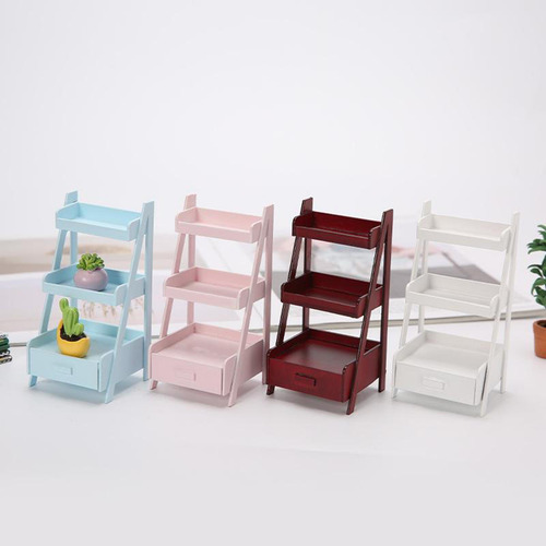 1/12 Escala Dollhouse Mini Antiguo 3 Tier Planta Soporte
