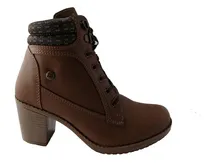 Comprar Botin Dama Tacon Ancho Cuadrado Moda Mujer Comodo 