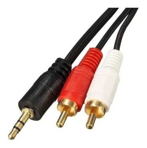 Imagen 2 de 2 de Cable De Audio Auxiliar Plug 3.5 A Rca Estereos 1.5 Metros