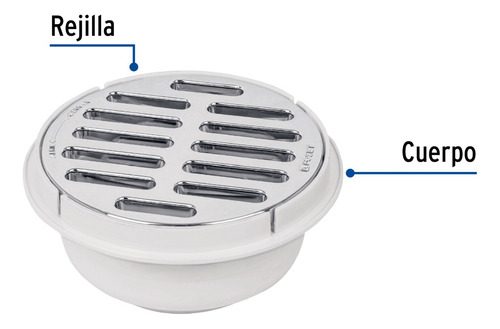 Desague Coladera 5´ Universal Drenaje Rejilla Baño 49616