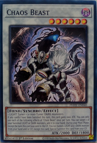 Yu-gi-oh! Tcg Chaos Beast Phhy-en040 1st Edition