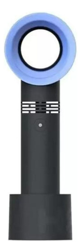 Mini ventilador portátil recargable de mano USB color negro Sem Helice Genérica