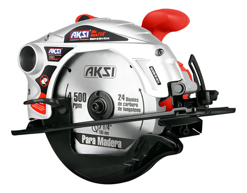 Sierra Circular Uso Profesional 7 1/4 1350w 191401 Aksi Color Plateado Frecuencia 6 MHz