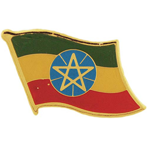 Insignia De Metal De Bandera De Etiopía De 1 Pulgada S...