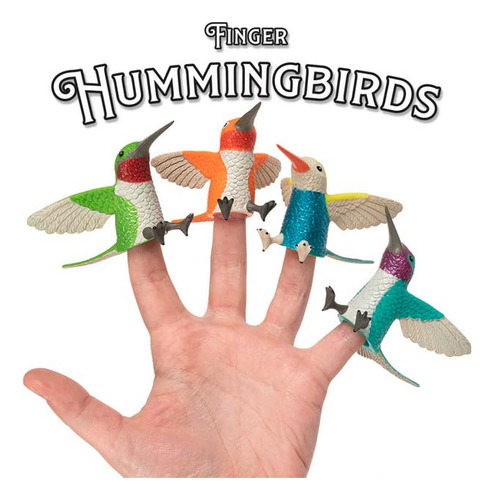 Archie Mcphee Marionetas De Dedo De Colibríes (juego De 4)
