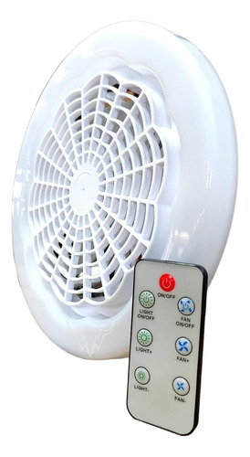 Ventilador Techo Lámpara Led Silencioso Moderno E27 Blanco