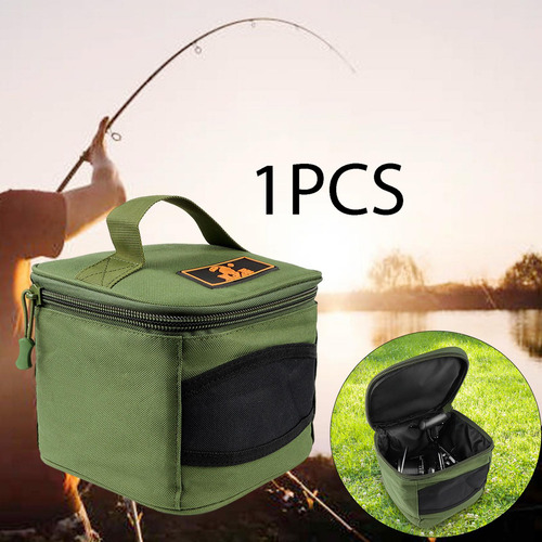 Bolsa De Almacenamiento Para Carretes De Pesca, Funda Verde