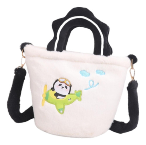 Monedero De Felpa De Panda De Dibujos Animados, Bolso De