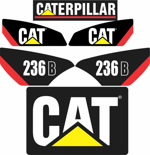 Calcomanías Minicargador Caterpillar 236b  Stickers Adhesi