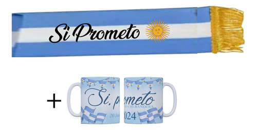 Banda Jura A La Bandea + Taza + Pin Personalizado Varios