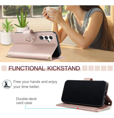 Funda Para Xiaomi Poco M6 Plus/c75/m7 Pro 5g Wallet De Piel Sintética Con Soporte Abatible Que Protege La Funda Del Telé