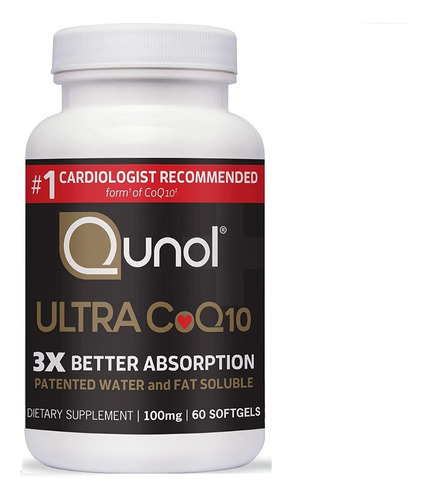 Coenzima Qunol Ubiquinol Ultra Activo Coq10 60 Capsulas Usa