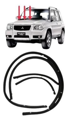 Kit. Borracha Capô Mitsubishi Pajero Tr4 Com 4 Pçs
