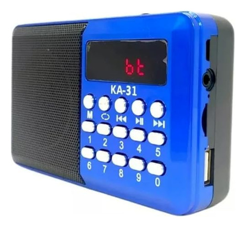 Rádio Fm Retrô Bluetooth 3w De Potência Recarregável Ka-31
