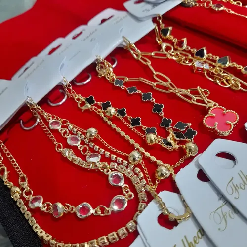 Kit C/ 6 Pulseira Feminina Folheada A Ouro Atacado Revenda