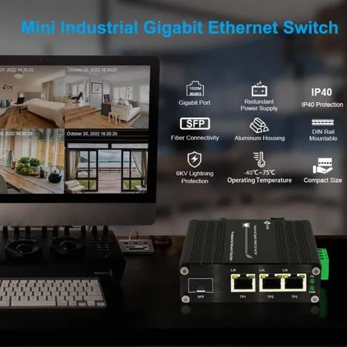 Throncom Conmutador Ethernet Gigabit Industrial De 3 Puertos